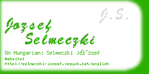 jozsef selmeczki business card